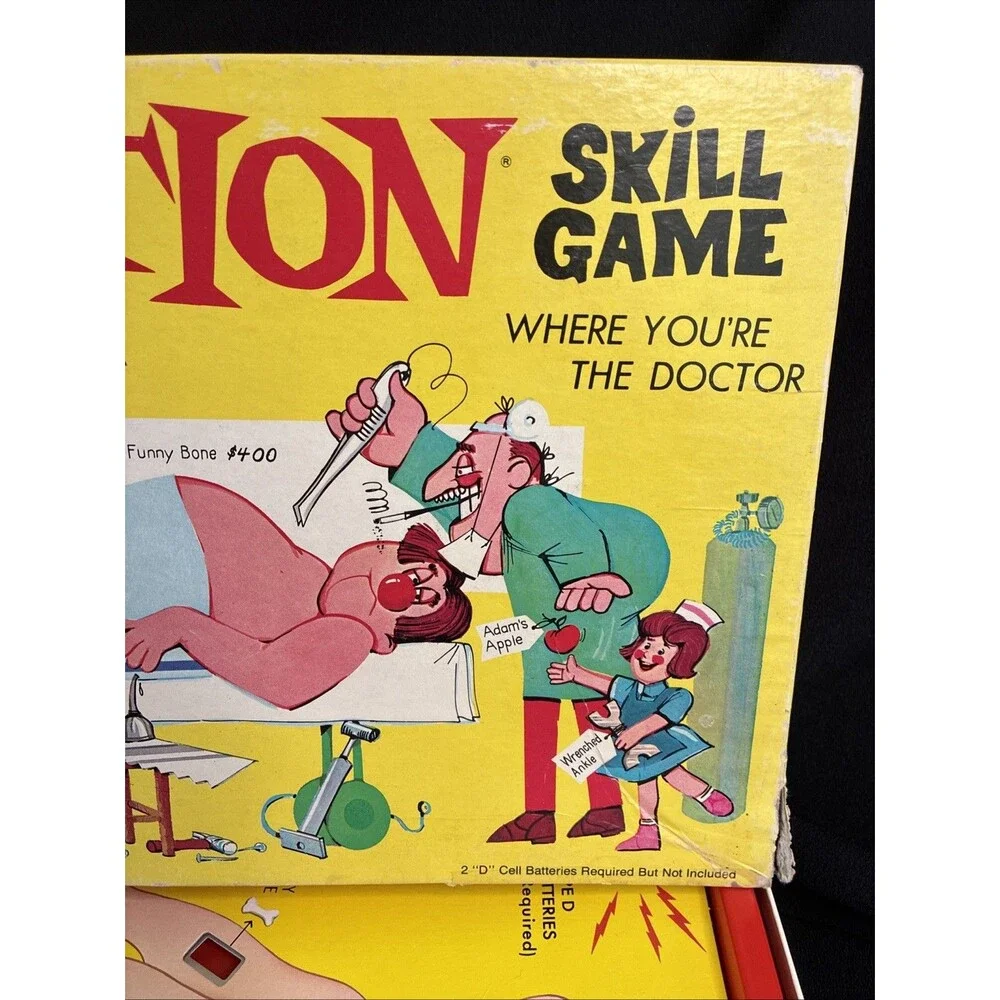OPERATION Game Vintage 1965 Smoking Doctor Graphic Replacement Parts NOT Working
